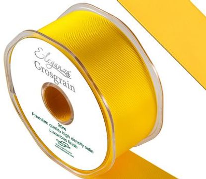 Eleganza Premium Grosgrain Ribbon 38mm x 20m Yellow No.11 - Ribbons